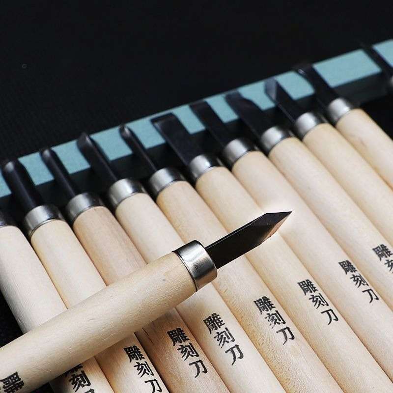 Wood Chisel Set - Oyma Bıçağı Seti Ahşap Blok Kauçuk